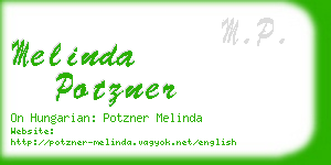 melinda potzner business card